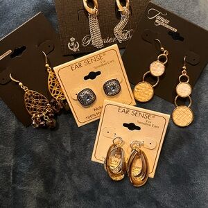 Gold and Silver Earrings Bundle